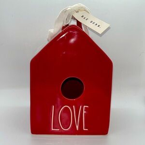 Rae Dunn LOVE Birdhouse Ceramic Valentine Red Holiday Wedding Decor